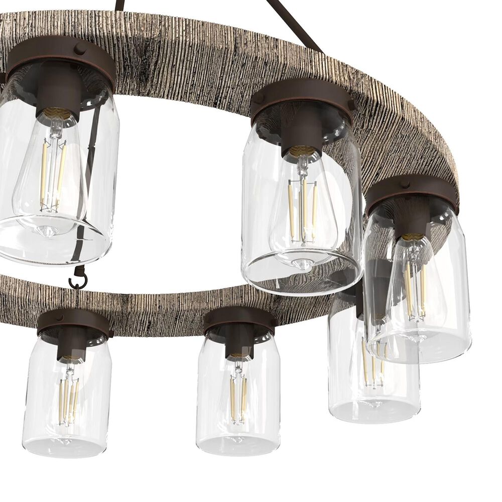 Hunter Devon Park 9-Light Chandelier in Onyx Bengal and Barnwood, , large
