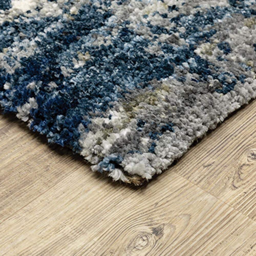 Oriental Weavers Aspen Distressed Shag 2061L 6&#39;7&quot; x 9&#39;6&quot; Gray and Blue Area Rug, , large