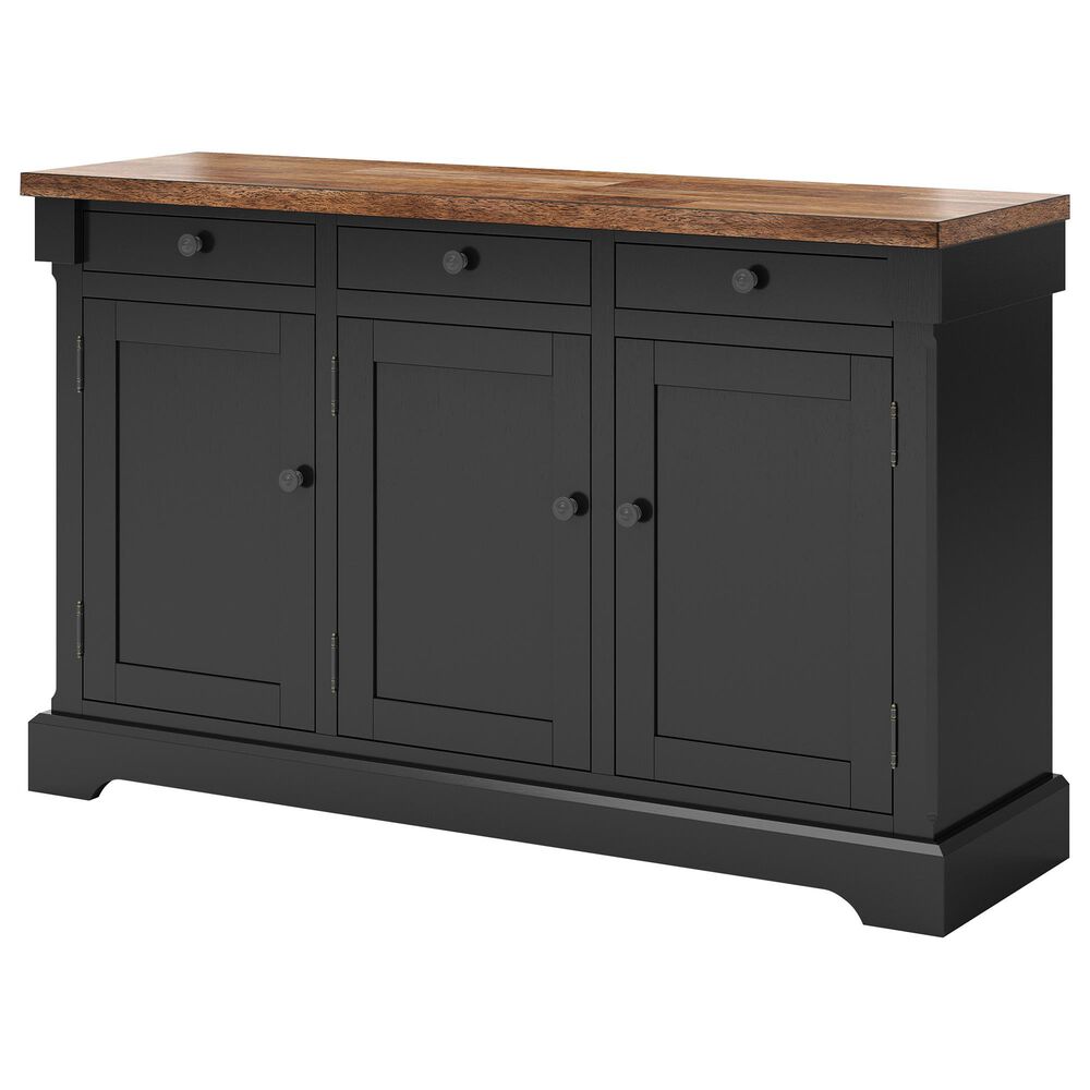 Ashley Wildenauer Dining Room Buffet in Warm Satin Black and Brown, , large