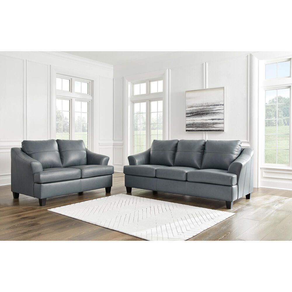 Ashley Genoa Stationary Loveseat in Steel, , large