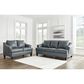 Ashley Genoa Stationary Loveseat in Steel, , large