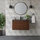 James Martin Vanities Mantova 35.4" Single Vanity in Mid-Century Walnut and Brushed Nickel with 3 cm Charcoal Black Composite Stone Top and Rectangular Sink, , large
