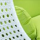 Leisuremod 2-Seat Hanging Egg Swing Chair with Light Green Cushion in White, , large