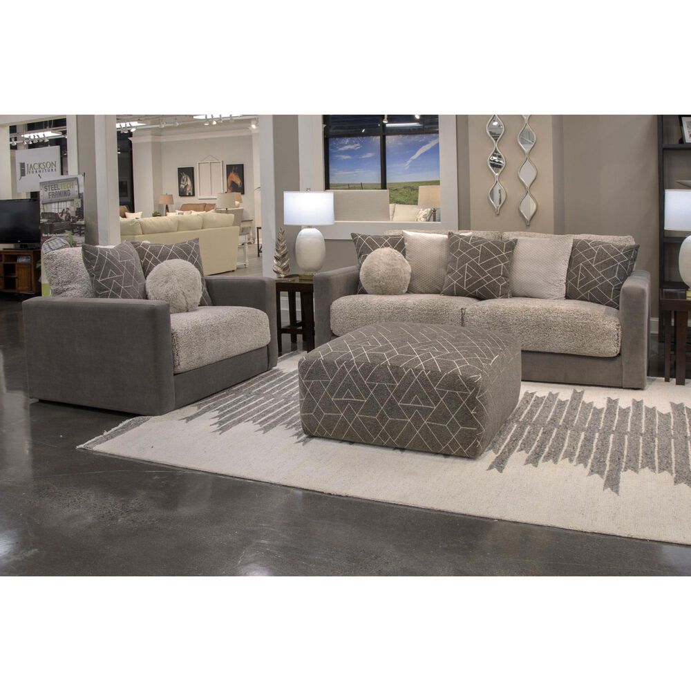 Jackson Furniture Reddington Stationary Sofa in Fawn and Umber, , large