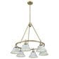 Golden Lighting Orwell 6-Light Chandelier with Dusky Blue Shade in Aged Brass, , large