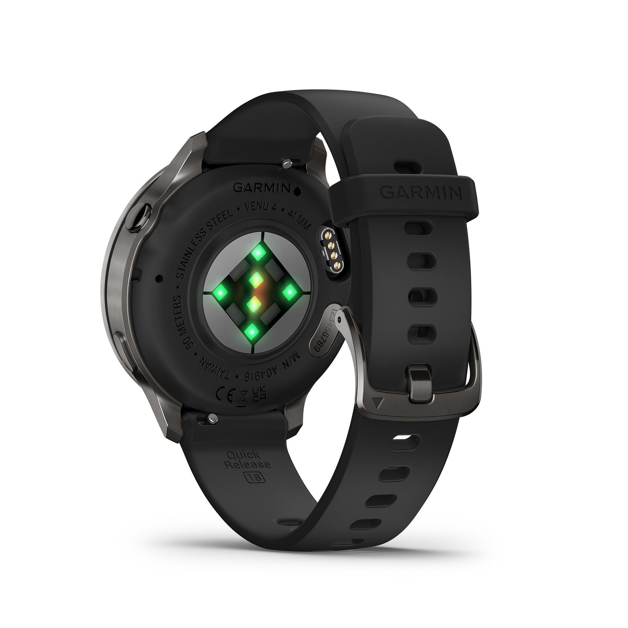 Garmin Venu 4 41 mm Slate with Black Silicone Band