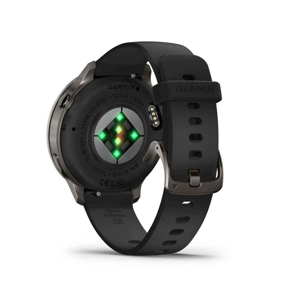 Garmin Venu 4  41 mm Slate with Black Silicone Band, , large