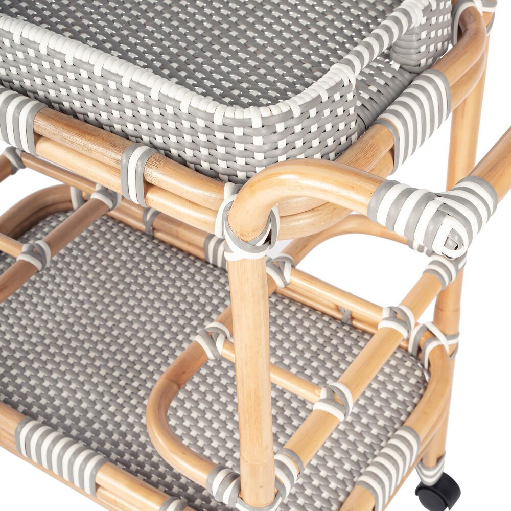 Butler Selena Bar Cart in Grey and White, , large
