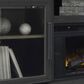 Ashley Foyland 83" TV Stand with Electric Fireplace in Black and Brown, , large