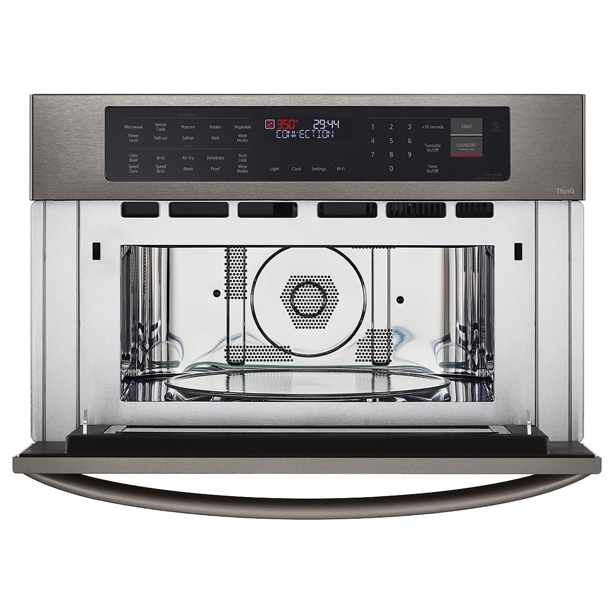 built in microwave black stainless