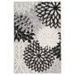 Nourison Aloha Floral 2"8" x 4" Black and White Indoor/Outdoor Area Rug, , large