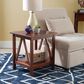 Linon Home Decor Trenton End Table in Antique Tobacco, , large