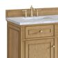 James Martin Vanities Lorelai 60" Double Vanity in Light Natural Oak with 3 cm Carrara White Marble Top, , large