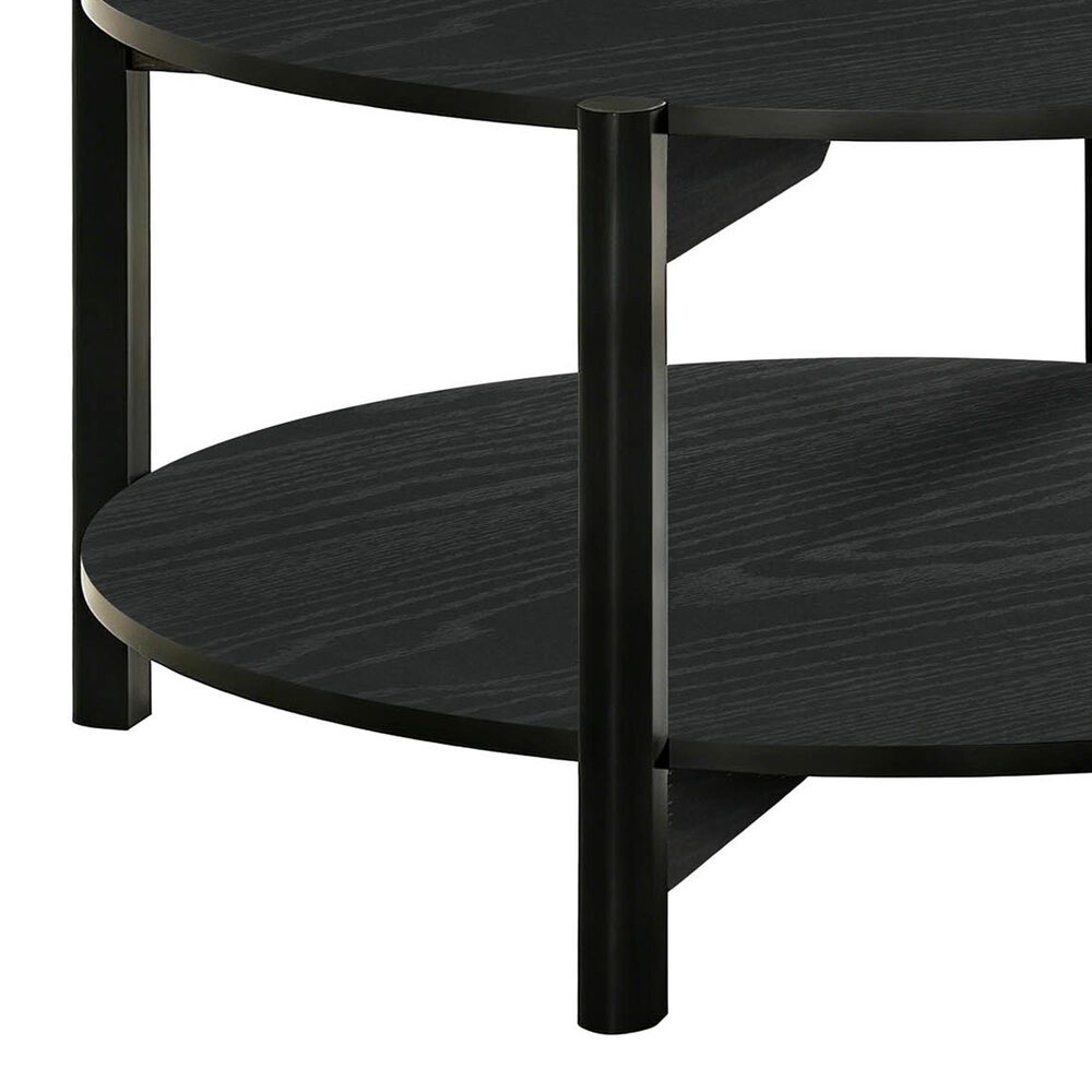 Furniture of America Elovier Coffee Table with Open Shelf in Black, , large