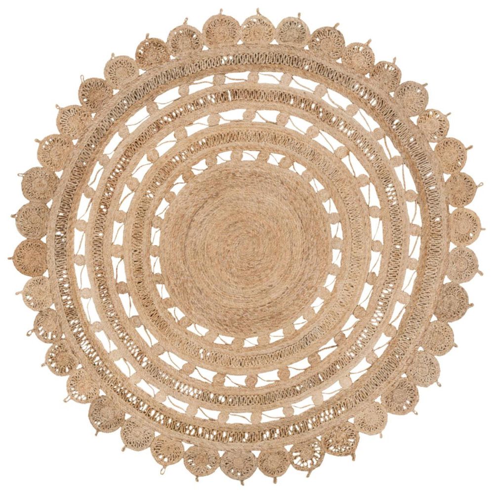 Surya Sundaze SDZ-1003 8"6" Round Camel Area Rug, , large