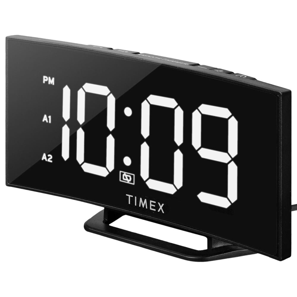 iHome Dual Alarm with Curved Display in Black, , large