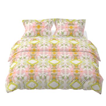 Laura Park Designs White Lotus Full/Queen Bedding in a Bag Comforter Set in Pink and Yellow, , large