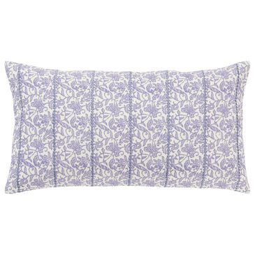 Rizzy Home 14" x 26" Floral Down Filled Lumbar Pillow in Sof Voilet, , large