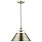 Golden Lighting Orwell 1-Light Wide Large Pendant in Aged Brass, , large
