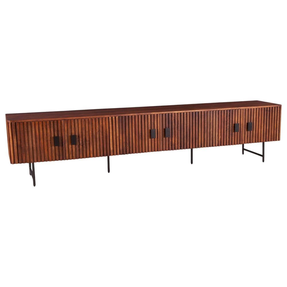 Home Trends & Design Verbania 98" Media Cabinet in Pecan Brown, , large