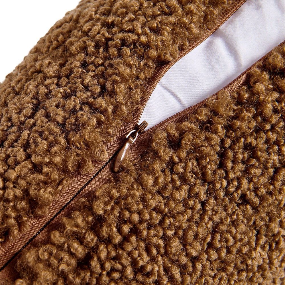 HiEnd Accents Teddy 14&quot; x 36&quot; Throw Lumbar Pillow in Umber, , large