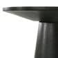 HOMLUX 20"W Round Wood Console Table Contemporary Pedestal Design in Ebony Black, , large