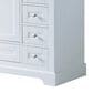 Lexora Home Dukes 84" Double Bathroom Vanity in White with 2 cm White Quartz Top and Rectangular Sinks, , large