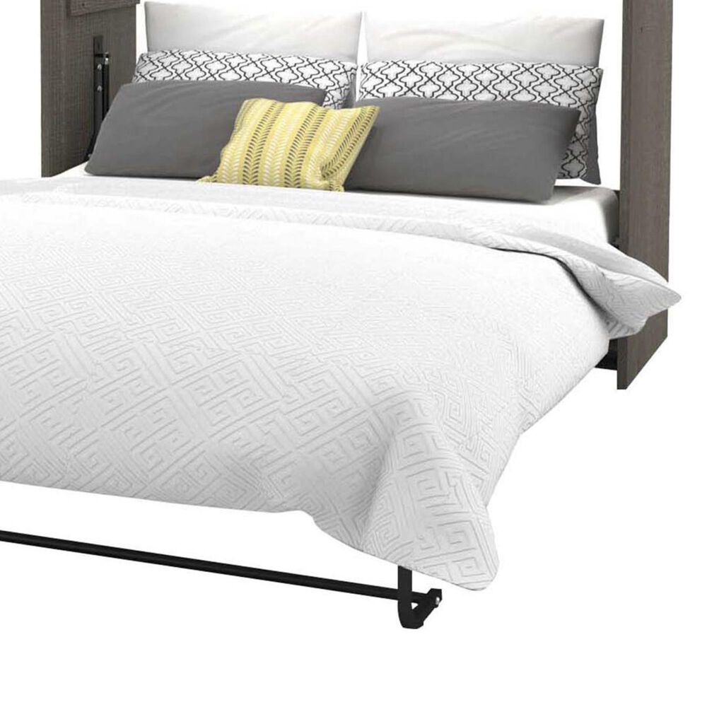 Bestar Cielo Premium 104" Queen Wall Bed Kit In Bark Gray And White NFM