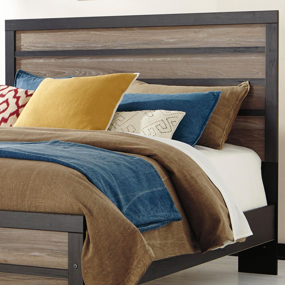 Signature Design by Ashley Harlington Full/Queen Panel Headboard in Gray and Charcoal, , large