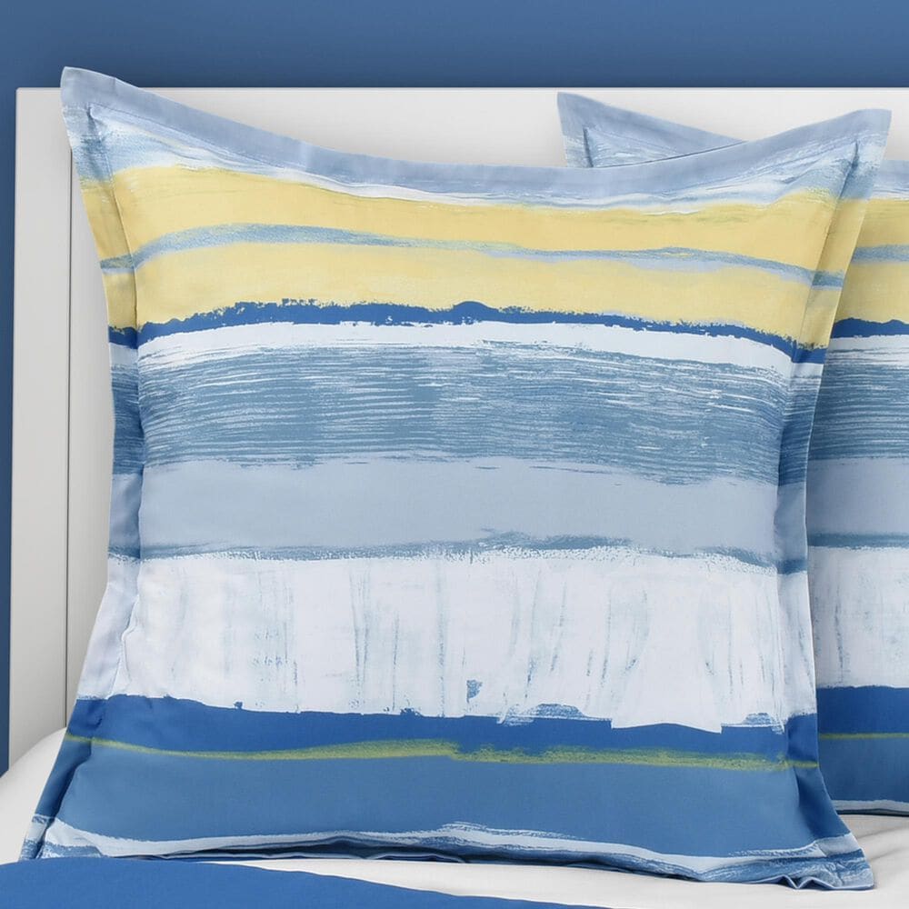 J. Queen New York Seashore 26&quot; Square Euro Pillow Sham in Blue, White and Yellow, , large