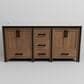 Lexora Home Ziva 72" Double Bathroom Vanity in Rustic Barnwood with 2 cm White Cultured Marble Top and Rectangular Sinks, , large