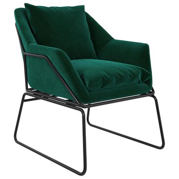DHP Ari Accent Chair in Green Velvet , , large