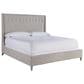 Furniture Worldwide Midtown King Wingback Bed with Coconut Metal Fabric in Flannel, , large