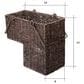 Timberlake 14" Staircase Basket with Handles in Brown, , large