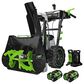 EGO 24" Two-Stage Snow Blower with 2 x 7.5Ah Batteries and Dual Port Charger in Black and Gray, , large