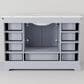 Lexora Home Dukes 48" Single Bathroom Vanity in Dark Grey with 2 cm White Quartz Top and Rectangular Sink, , large