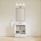 37B Claudine 30" Single Bathroom Vanity in Bright White with Glossy White Composite Stone Top and Backsplash, , large