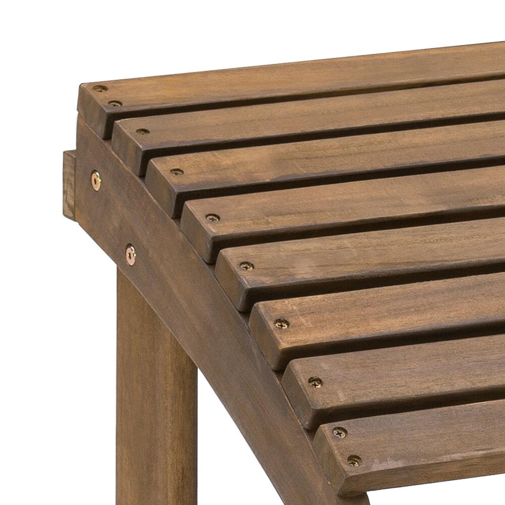 Linon Home Decor Adirondack Patio Ottoman in Acorn, , large