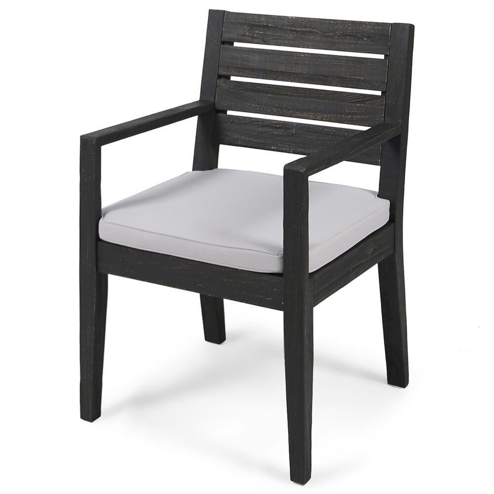 Hearth and Haven 6-Piece Outdoor Dining Set with Light Grey Cushions in Dark Grey, , large