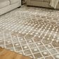 Ashley Bunchly 7"10" x 10"3" Tan, Brown and Cream Area Rug, , large