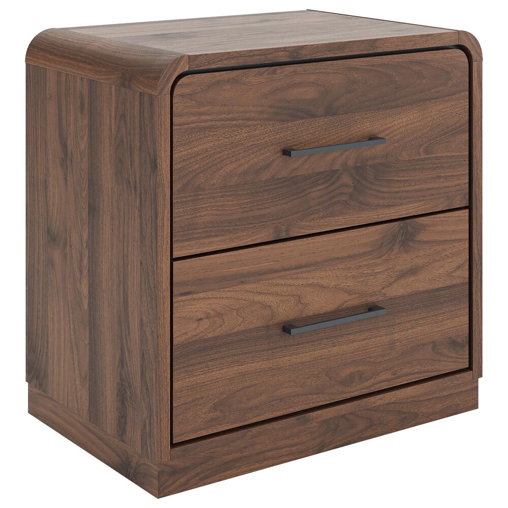 Ashley Fortlorn 2-Drawer Nightstand in Walnut Brown, , large