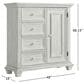 Oxford Baby Weston 4 Drawer 4 Shelf 1 Door Chifferobe in Vintage White, , large