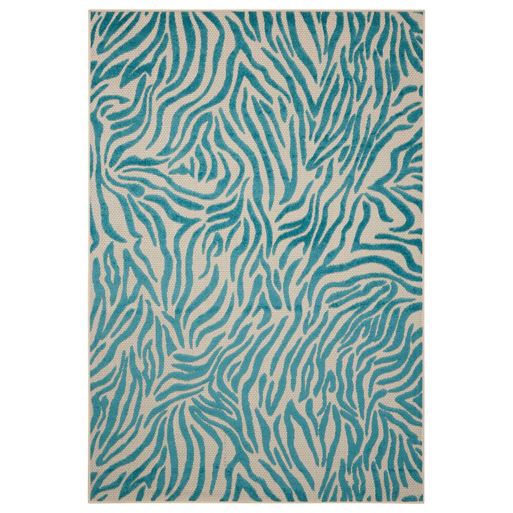 Nourison Aloha ALH04 9"6" x 13" Blue Area Rug, , large