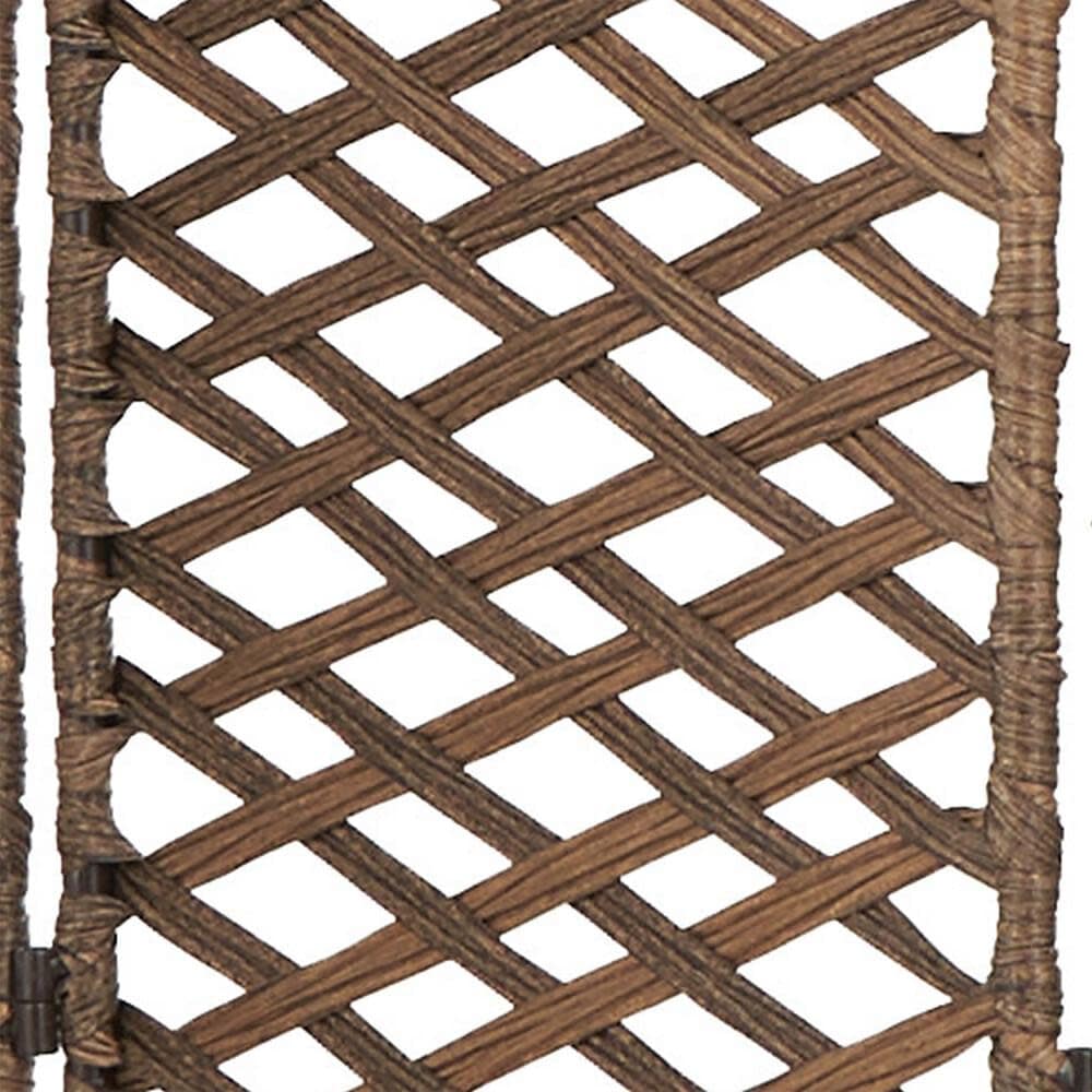 Maple and Jade 4-Panel Partition Room Divider Screen with Cutouts in Matte Copper, , large