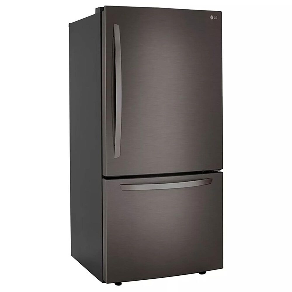 LG 25.5 Cu. Ft. Bottom Mount Refrigerator in PrintProof Black Stainless Steel, , large