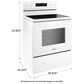 Whirlpool 5.3 Cu. Ft. Electric Range 5-in-1 Air Fry Oven in White, , large