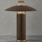 Troy Lighting Birk 1-Light Exterior Table Lamp in Bronze and Patina Brass, , large