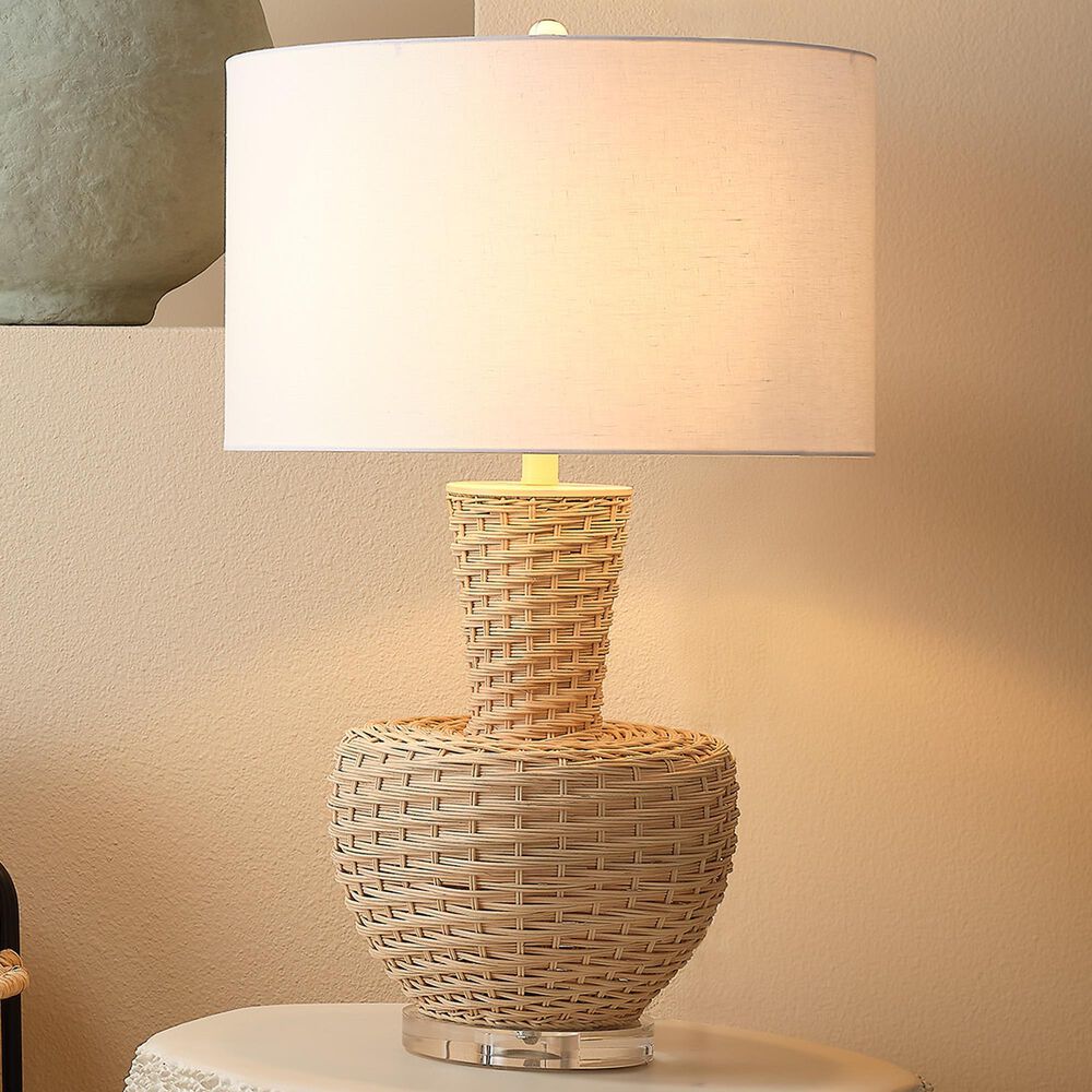 Splendor Living Ashton Table Lamp in Natural and Clear, , large