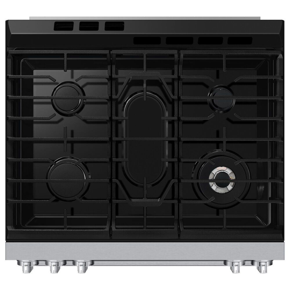 Samsung Bespoke 6.0 Cu. Ft. Smart Slide-In Gas Range with Illuminated Precision Knobs in White Glass, , large