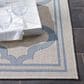 Safavieh Bermuda Contemporary 2" x 8" Ivory and Blue Indoor/Outdoor Area Performance Rug, , large